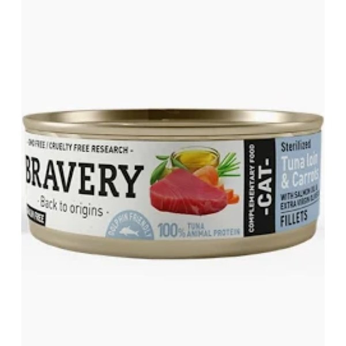 BRAVERY TUNA LOIN AND CARROTS STERILIZED CAT WET FOOD 70 GR