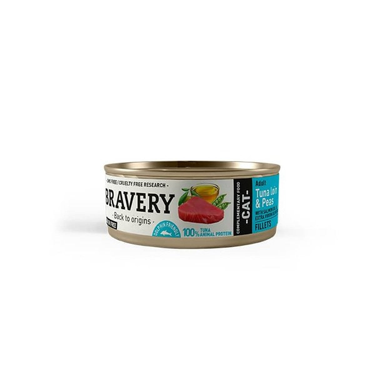 BRAVERY TUNA LOIN AND PEAS ADULT CAT WET FOOD 70 GR
