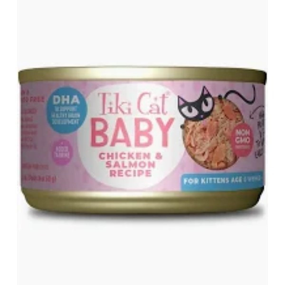 TIKI CAT BABY WHOLE FOODS CHICKEN Y SALMON WET FOOD, 70 GR
