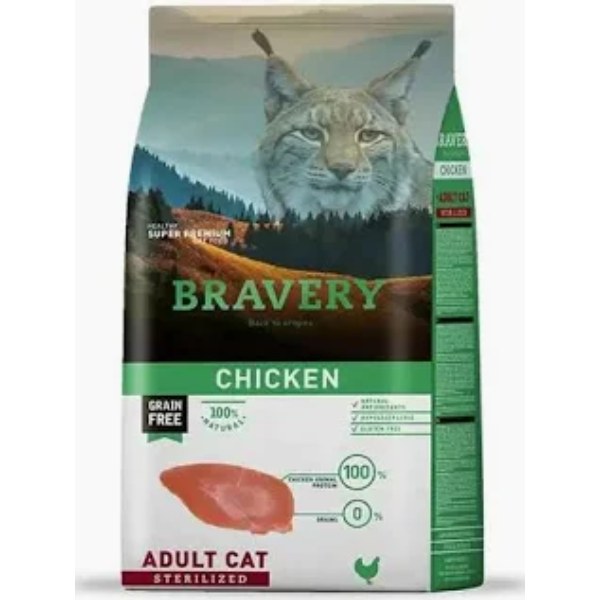 BRAVERY CHICKEN ADULT CAT STERILIZED 7 KG