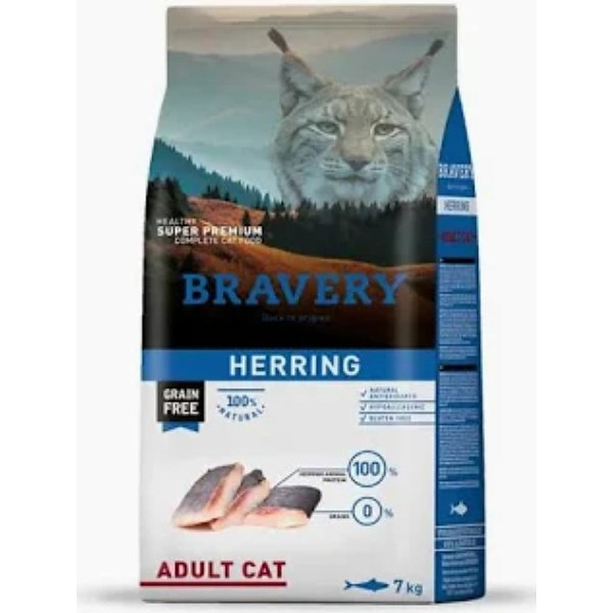 BRAVERY HERRING ADULT CAT 7 KG