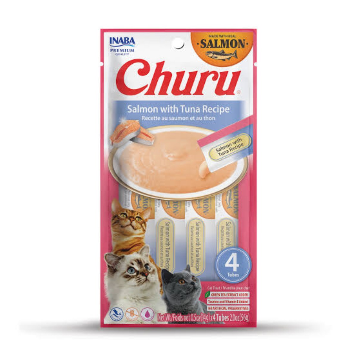 CHURU CAT TUNA/SALMON 14GR/4TUBES