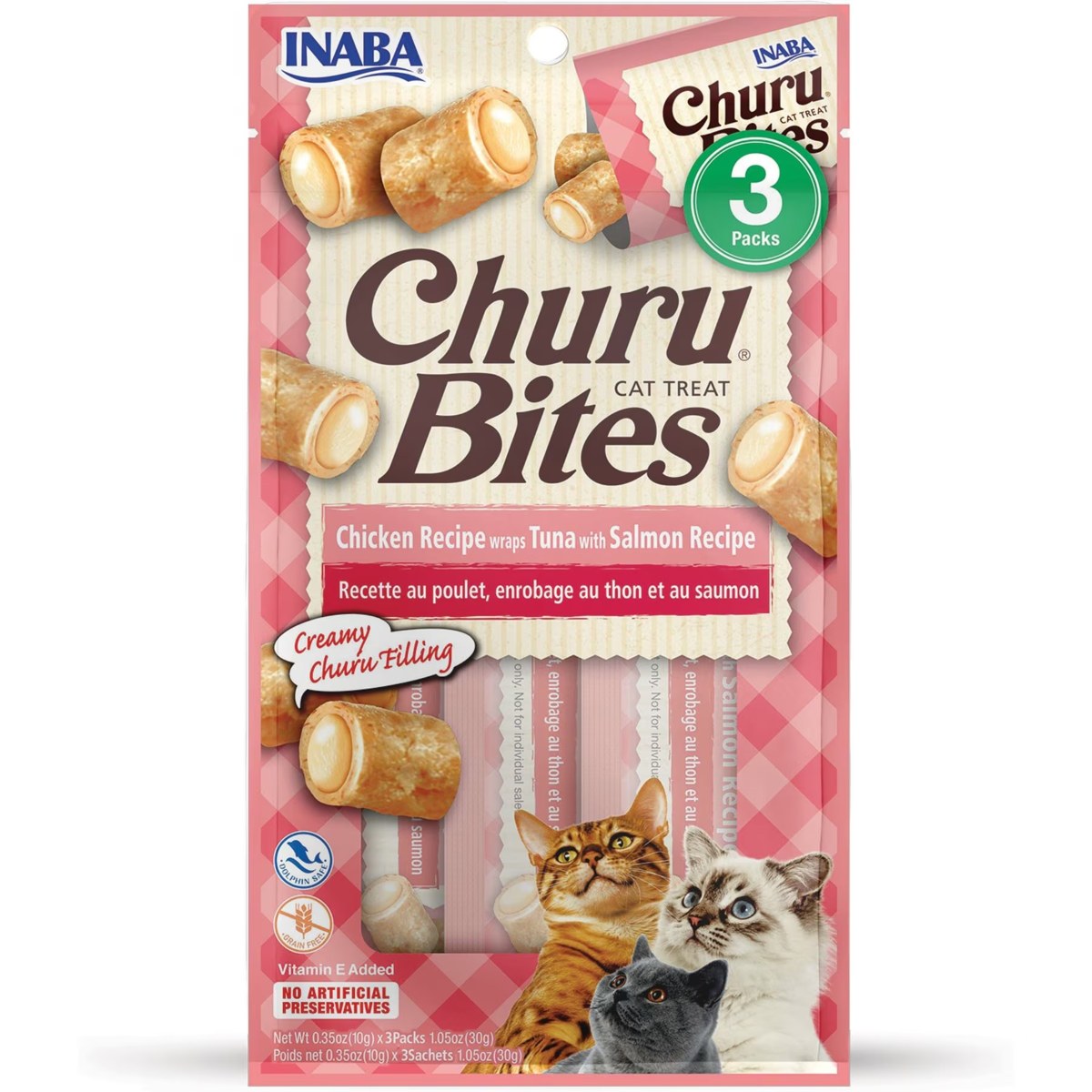 CHURU BITES WRAPS CAT TUNA/SALM 10G X3
