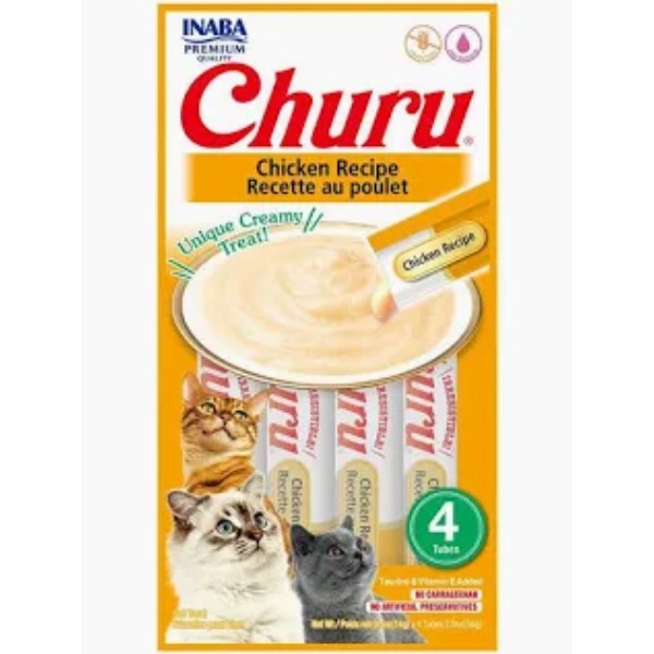 CHURU CAT CHICKEN 14GR/4 TUBES