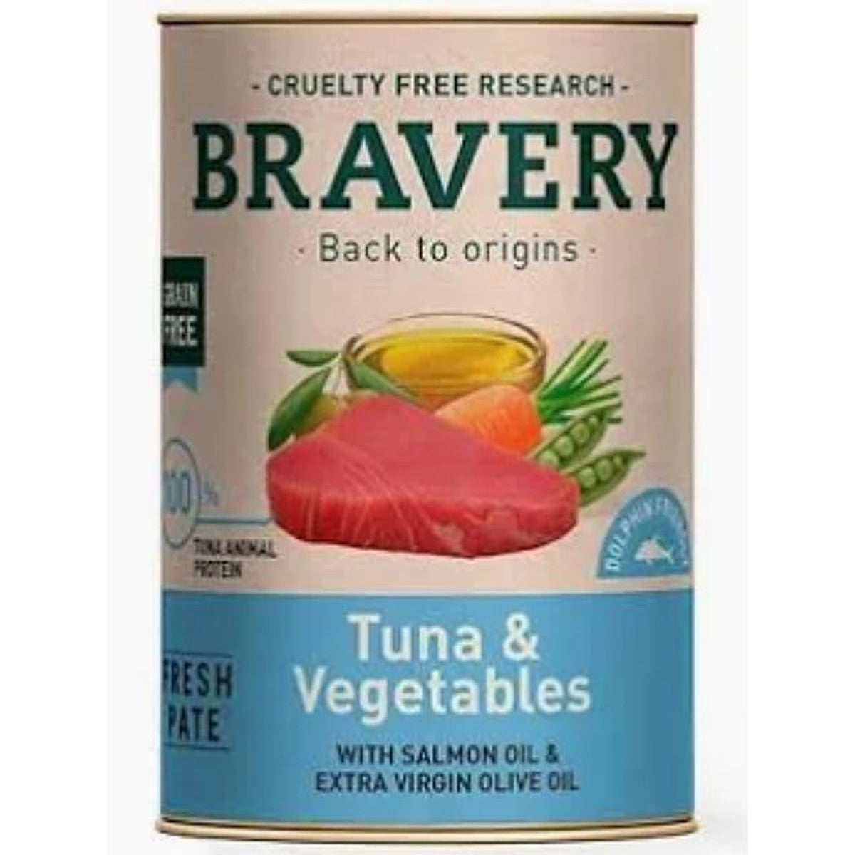 BRAVERY TUNA AND VEGETABLES DOG WET FOOD 290 GR