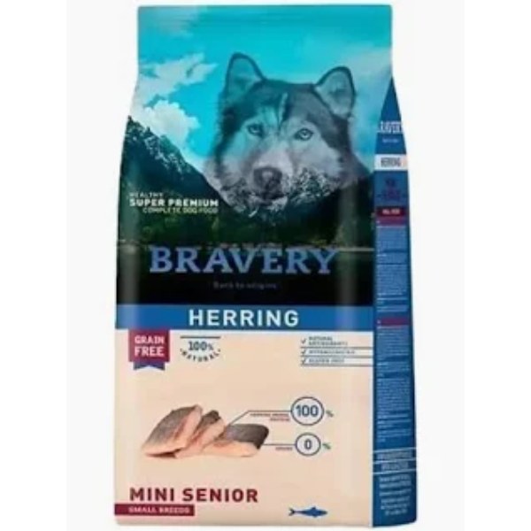 BRAVERY HERRING SENIOR SMALL BREEDS 7 KG