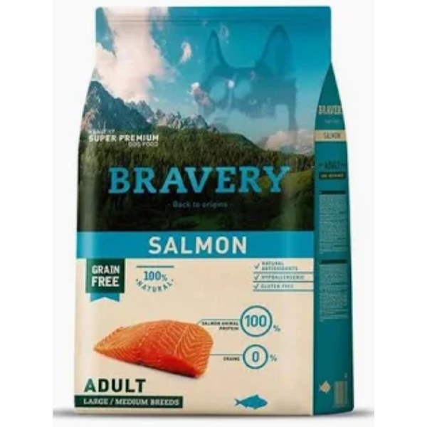 BRAVERY SALMON ADULT LARGE/MEDIUM BREED 12 KG
