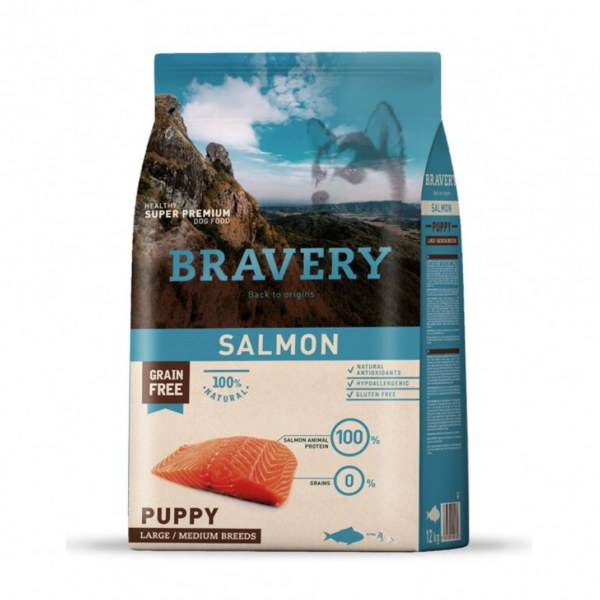 BRAVERY SALMON PUPPY LARGE/MEDIUM BREEDS 12 KG