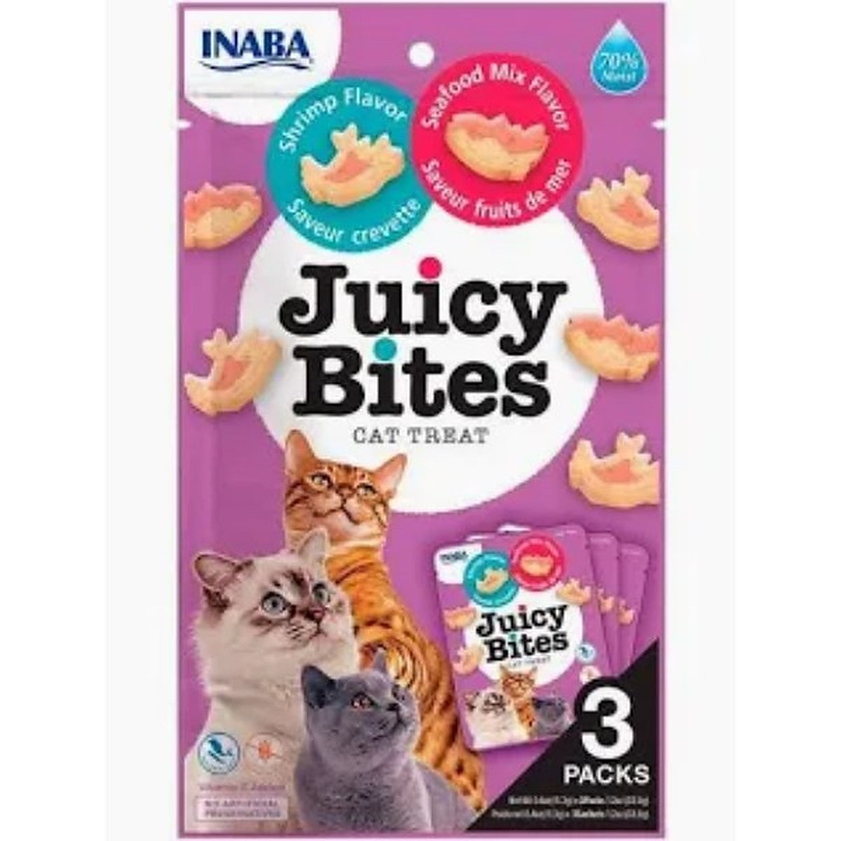 JUICY BITES CAT SHRIMP/SEAFOO 11,3G X3