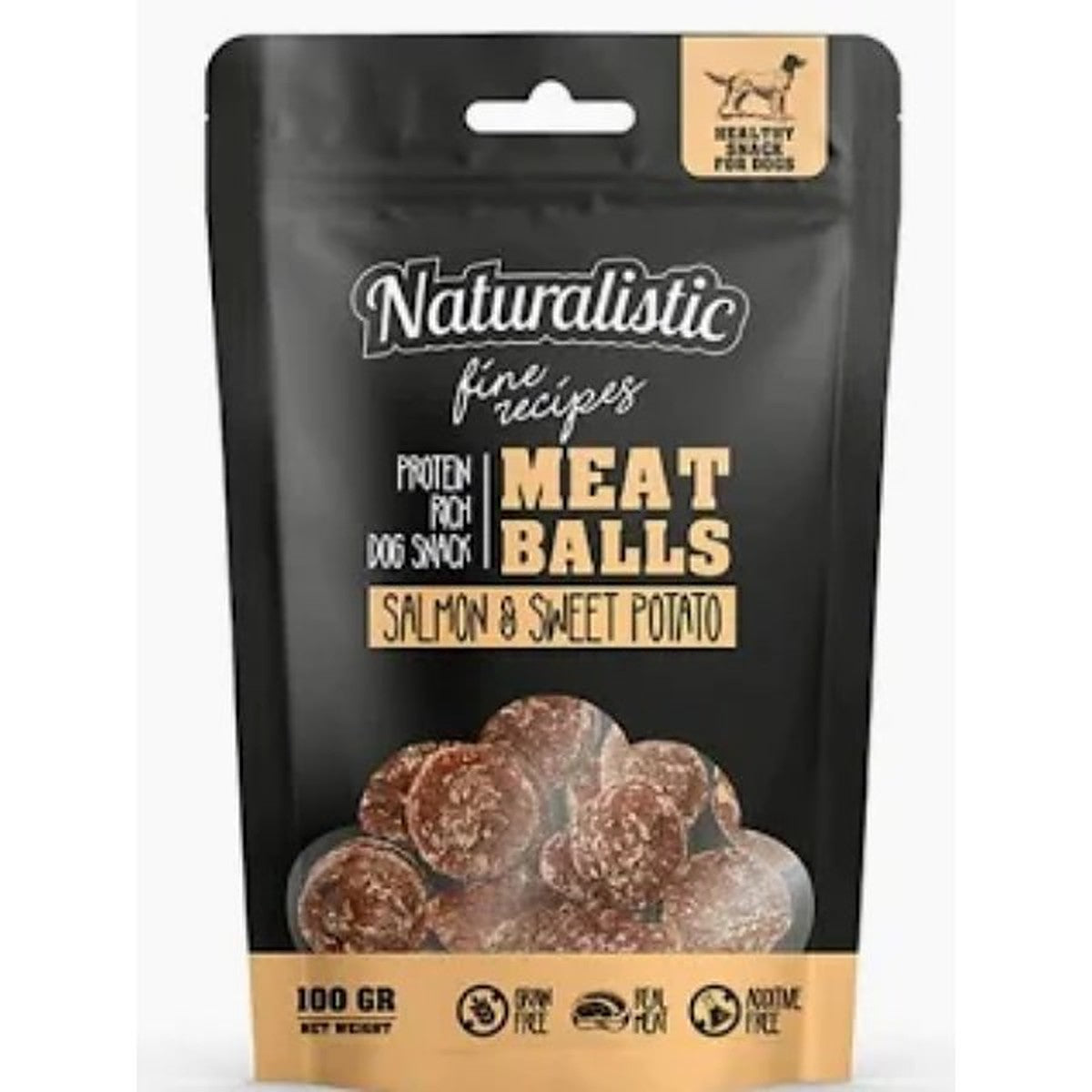 NT FINE RECIPE MEATBALLS SALMON AND SWEET POTATO, 100 GR