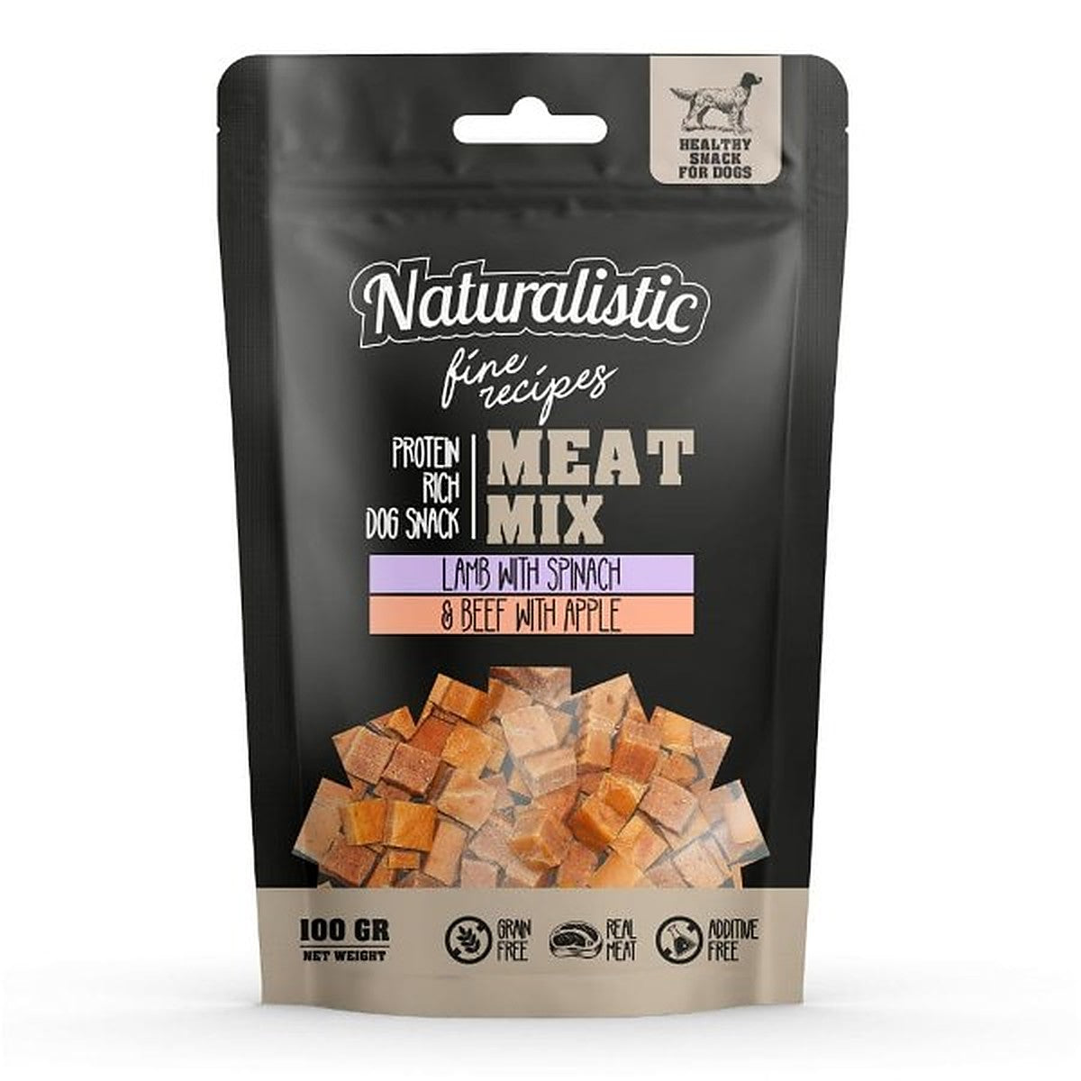 NT FINE RECIPE MEATMIX LAMB W/SPINACH - BEEF W/APPLE, 100 GR